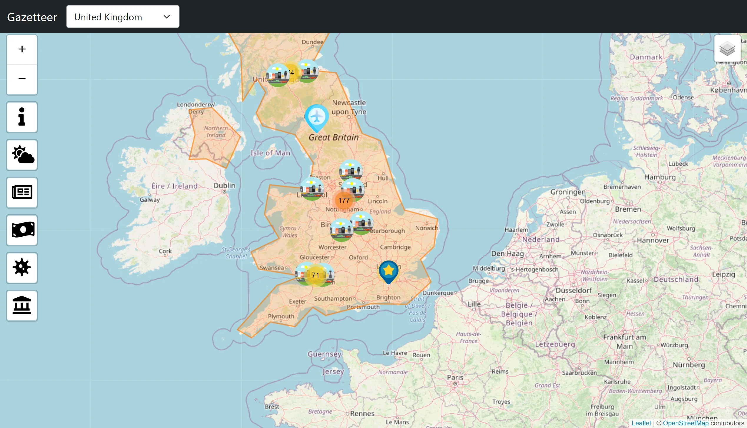 Gazetteer Screenshot 1